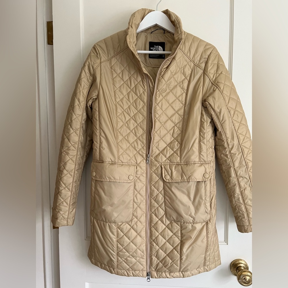 The North Face Women's Beige Quilted Puffer Coat